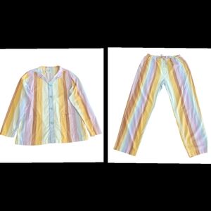 ORGANIC COTTON - Proba Nufferton Pastel Striped Women's Pajama Set